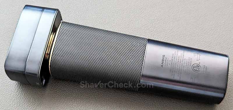 The back side of the shaver.