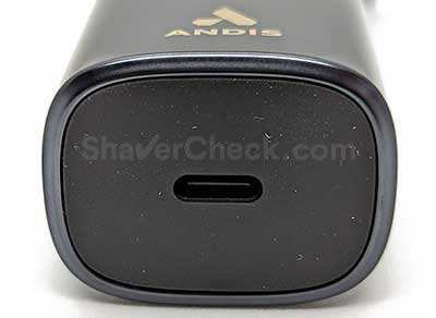 The USB-C charging port.