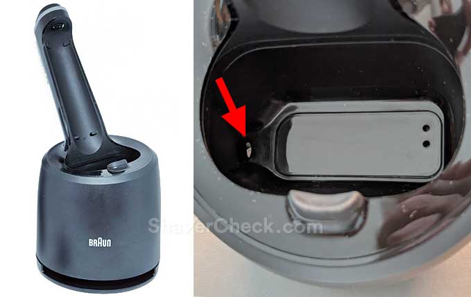 Braun S7 360 Flex station drain hole.