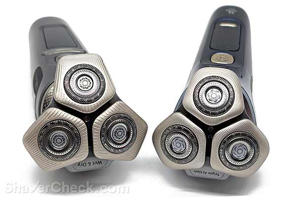 The Philips S9000 Prestige and i9000 Prestige Ultra shaving heads.