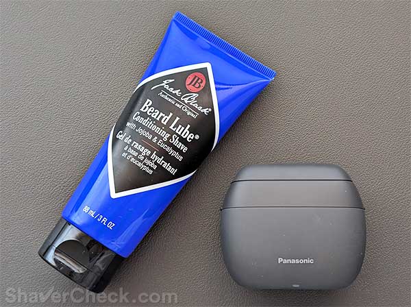 The Panasonic Palm pairs great with the Jack Black Beard Lube.