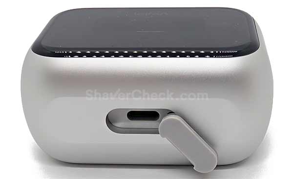 The USB-C charging port.