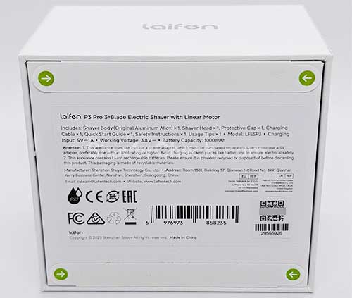 The Laifen P3 Pro box.