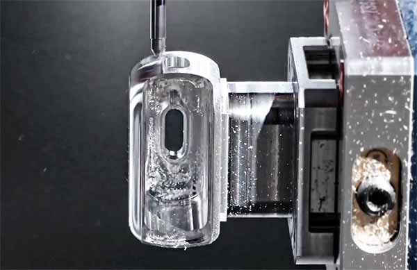 Milling the body out of a single aluminum block.