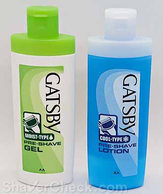 Gatsby pre-shave gel and lotion.
