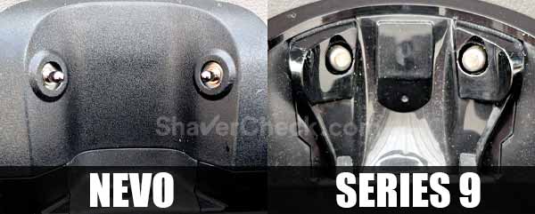 The contact pins of the Nevo and Series 9 stations.