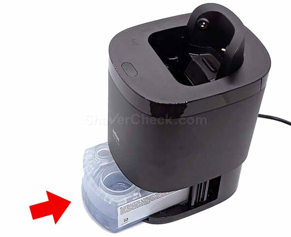 Inserting the cartridge from the front.